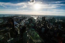 Una vista aérea del circuito y el área circundante