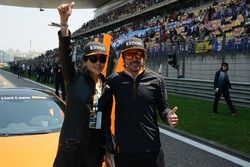 Corinna Lau, on the grid with Fernando Alonso, McLaren