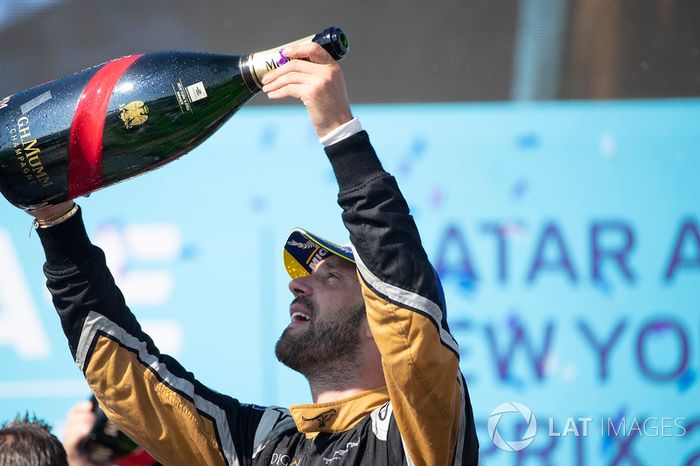 Jean-Eric Vergne, Techeetah, celebra su victoria
