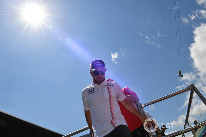 Sergio Perez, Force India lors de la parade des pilotes