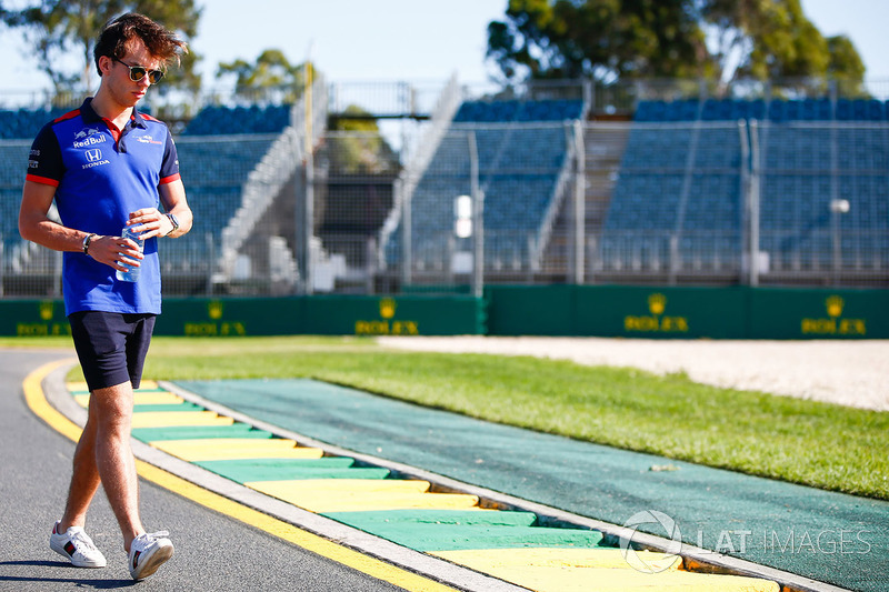 Track walk with Pierre Gasly, Scuderia Toro Rosso