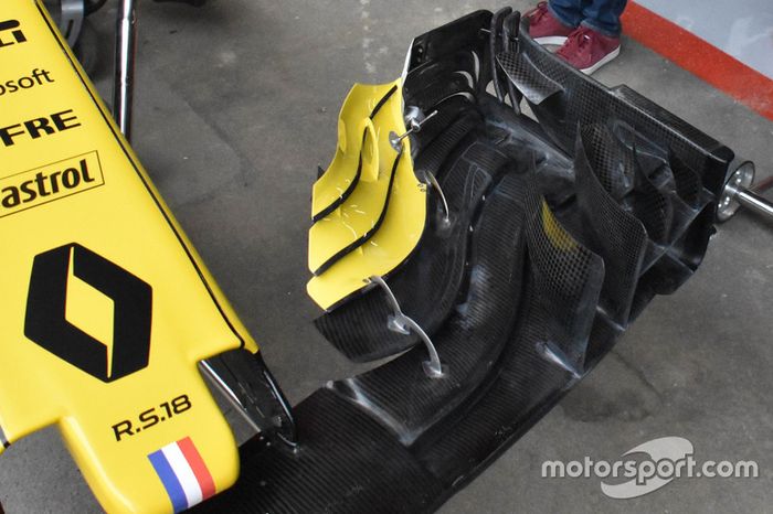 Detalle del alerón delantero Renault Sport F1 Team RS18