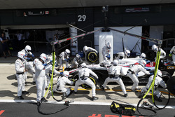 Lance Stroll, Williams FW41, in the pits