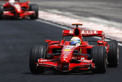 Felipe Massa, Ferrari F2007, leads Kimi Raikkonen, Ferrari F2007