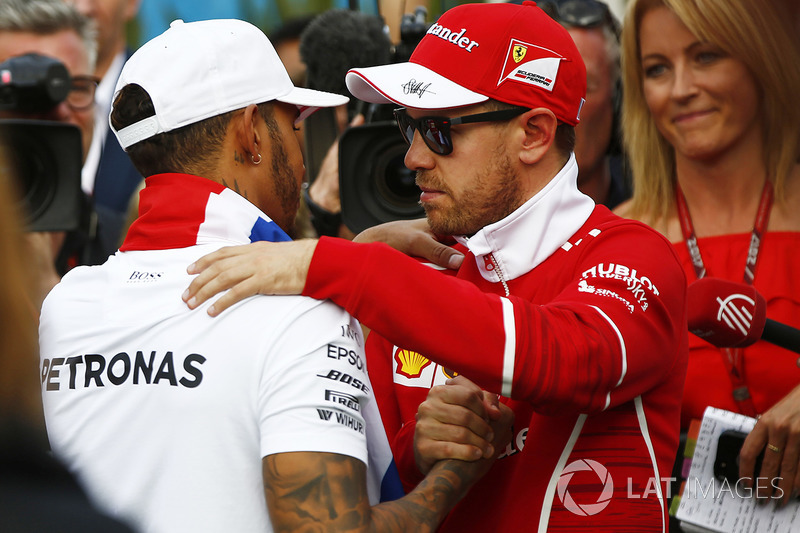 2017 World Champion Lewis Hamilton, Mercedes AMG F1, Sebastian Vettel, Ferrari