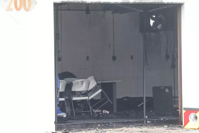 Fire in the Daytona garage area