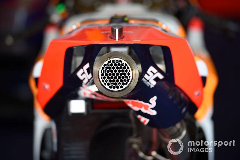 Dettaglio della moto del Team Repsol Honda