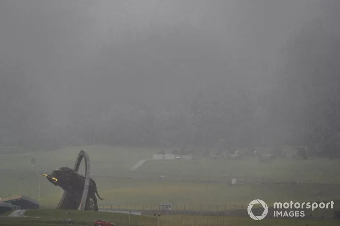Importante lluvia en el Red Bull Ring