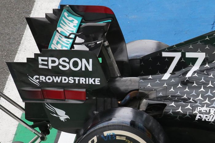 Alerón trasero del Mercedes AMG F1 W11