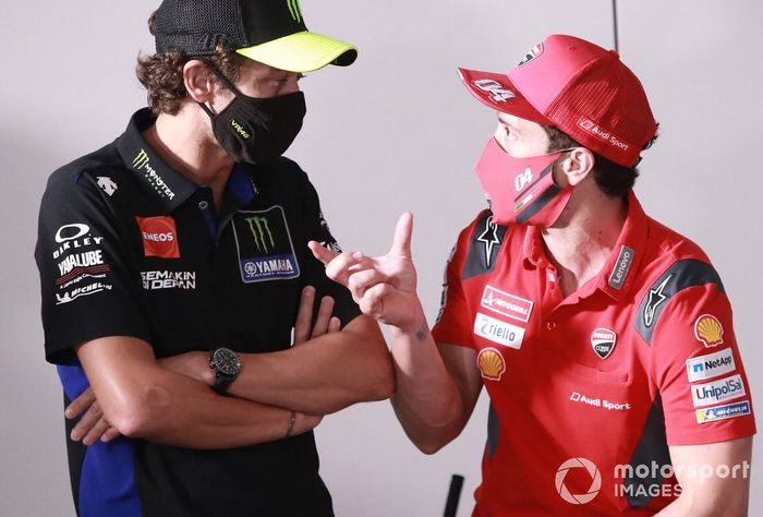 Valentino Rossi, Yamaha Factory Racing,  Andrea Dovizioso, Ducati Team