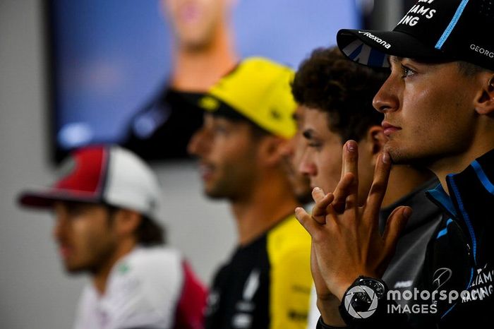 George Russell, Williams Racing en la conferencia de prensa 