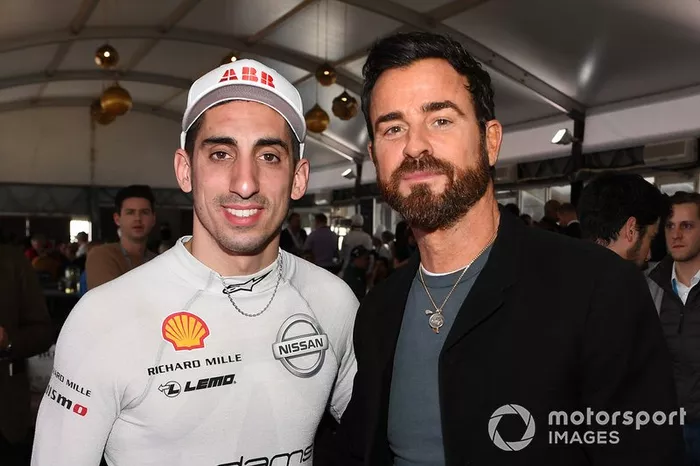 Sébastien Buemi, Nissan e.Dams, con Justin Theroux