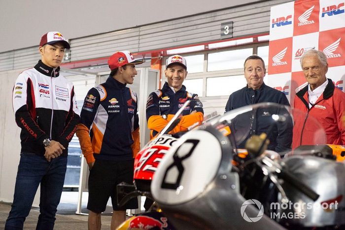 Takaaki Nakagami, Team LCR Honda, Marc Marquez, Repsol Honda Team, Jorge Lorenzo, Repsol Honda Team, Kunimitsu Takahashi, Jim Redman