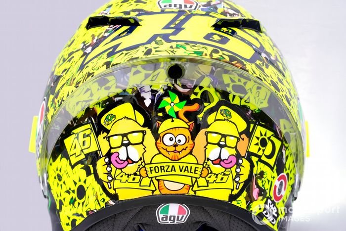 El último casco de Rossi en Misano