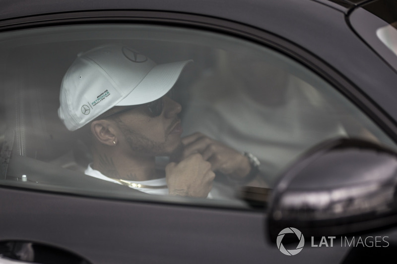 Lewis Hamilton, Mercedes AMG F1 in a Mercedes AMG GTS