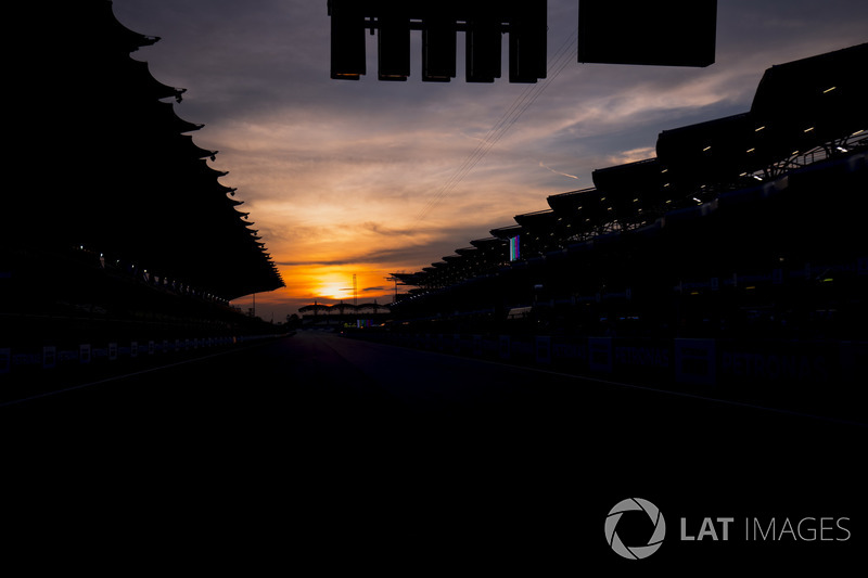Sun rises at the Sepang Circuit