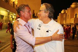 David Coulthard, Red Bull Racing y Scuderia Toro asesor / Channel4 F1 comentarista con Mansour Ojjeh