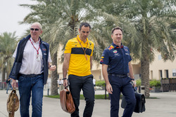 Dr Helmut Marko, Red Bull Motorsporları Danışmanı, Cyril Abiteboul, Renault Sport F1 Direktörü, Christian Horner, Red Bull Racing Takım Patronu