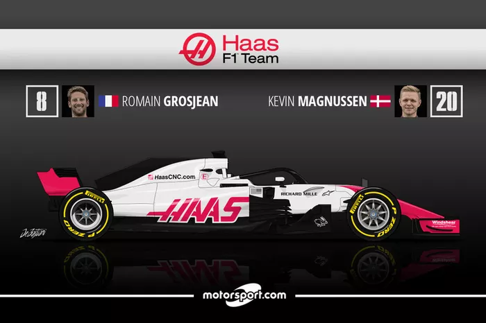 Romain Grosjean 7 Kevin Magnussen 8