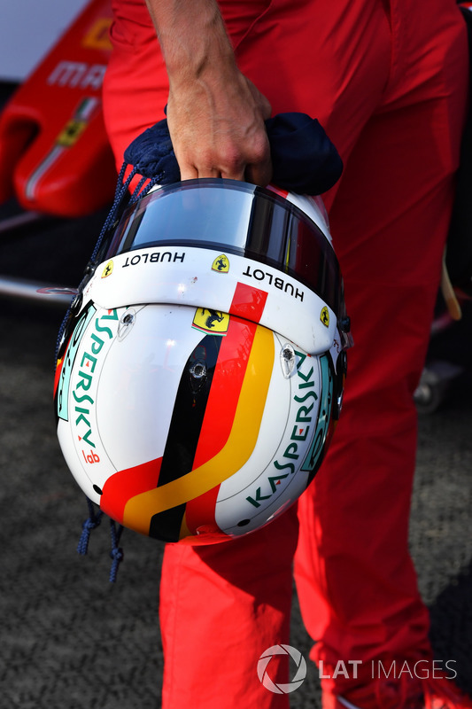 Casco de Sebastian Vettel, Ferrari 