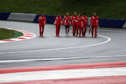 Sebastian Vettel, Ferrari walks the track