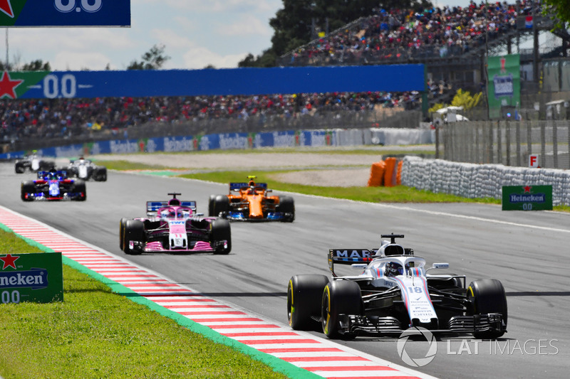 Lance Stroll, Williams FW41 alla partenza della gara