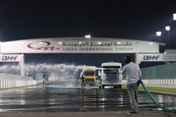 Watering the track for the wet simulation