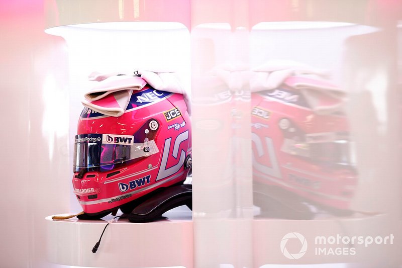 El casco de Lance Stroll, Racing Point