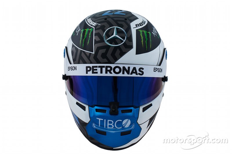 Il casco di Valtteri Bottas, Mercedes-AMG Petronas