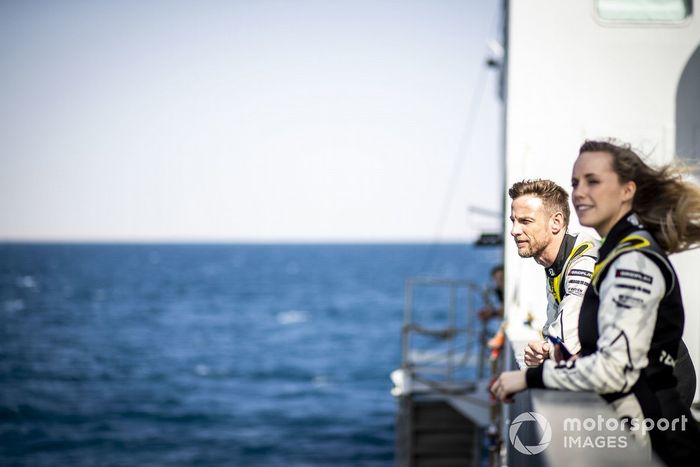 Jenson Button, JBXE Extreme-E Team y Mikaela Ahlin-Kottulinsky, JBXE Extreme-E Team