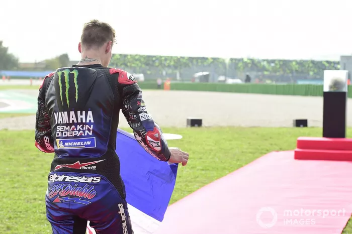 El Campeón del Mundo Fabio Quartararo, Yamaha Factory Racing celebra