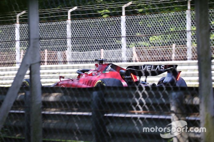 Charles Leclerc, Ferrari F1-75, durante el día de rodaje en Monza