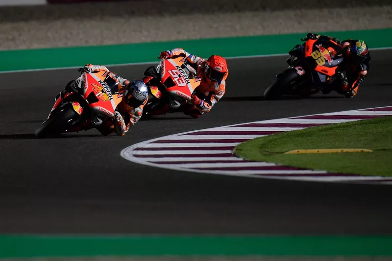 Pol Espargaro, Repsol Honda Team, Marc Marquez, Repsol Honda Team, Brad Binder, Red Bull KTM Factory Racing