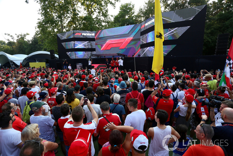 Fans at the Fan Zone