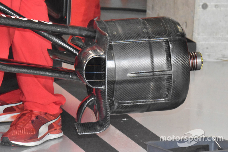 Ferrari SF71H detalle de conducto de freno delantero