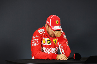 Sebastian Vettel, Ferrari, in conferenza stampa