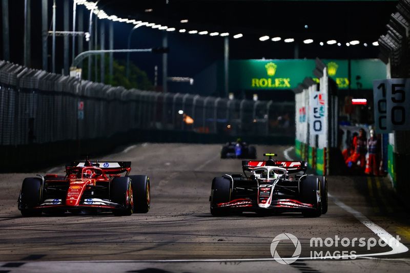 Charles Leclerc, Ferrari SF-24, Nico Hulkenberg, Haas VF-24