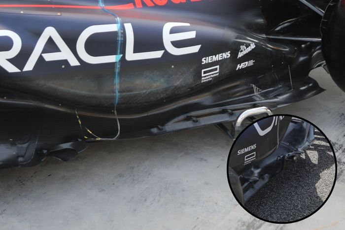 Detalle del suelo del Red Bull RB19