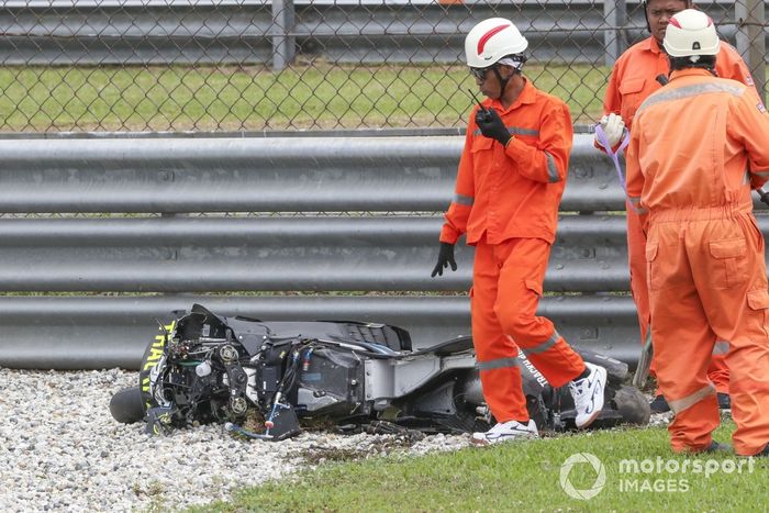 Moto de Raúl Fernández, Trackhouse Racing, accidente