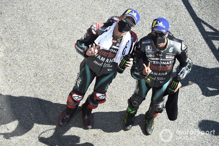 Franco Morbidelli, Petronas Yamaha SRT, Fabio Quartararo, Petronas Yamaha SRT, Parc ferme