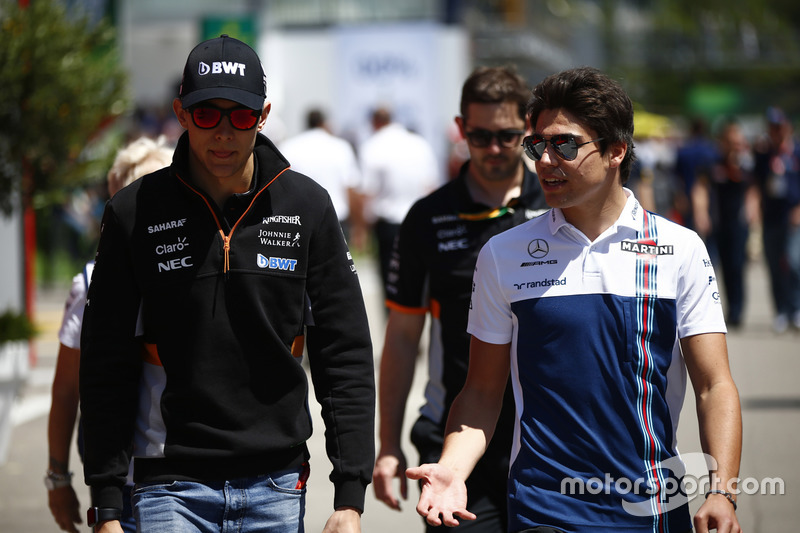 Esteban Ocon, Force India, Lance Stroll, Williams