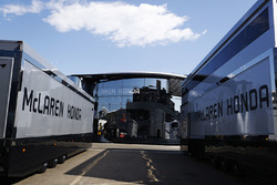 McLaren Honda team trucks and Motorhome