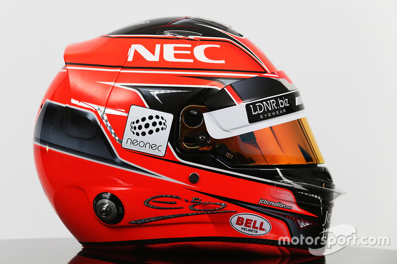 De helm van Esteban Ocon, Sahara Force India F1 Team