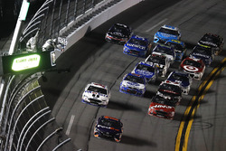 Denny Hamlin, Joe Gibbs Racing Toyota takes the checkered flag