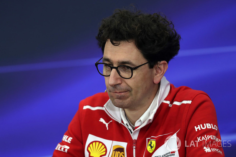 Mattia Binotto, Ferrari Yarış Motor Direktörü, basın toplantısında