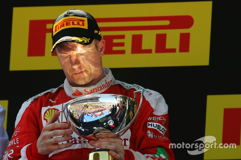 #2: "Iceman" Kimi Raikkonen "feiert" Platz zwei