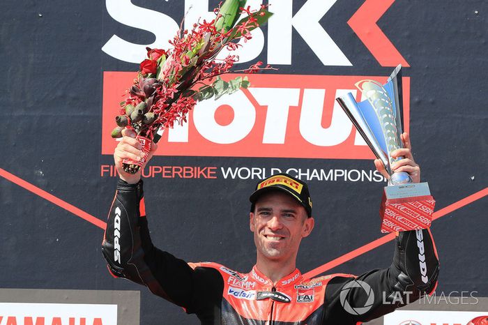Podium: Ganador, Marco Melandri, Aruba.it Racing-Ducati SBK Team