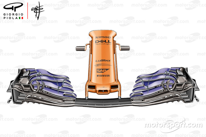 McLaren MCL33 front wing Spanish GP