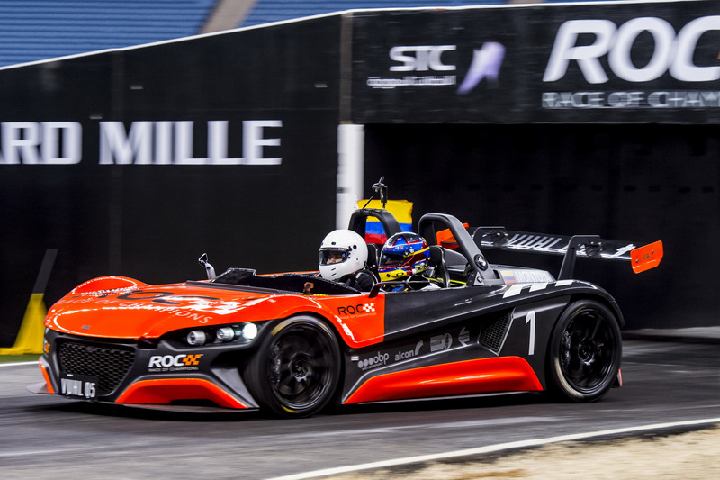 Juan Pablo Montoya of Team Latin America driving the VUHL 05 ROC Edition