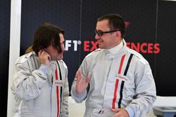 Adam Cooper, Journalist F1 Experiences 2-Seater passenger and Johhny Noble, Journalist F1 Experiences 2-Seater passenger